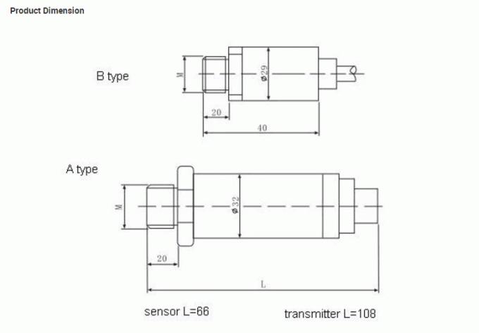 IP65 αισθητήρας πίεσης του /67 4-20mA 0.5-4.5V για τον ατμό υγρού αερίου