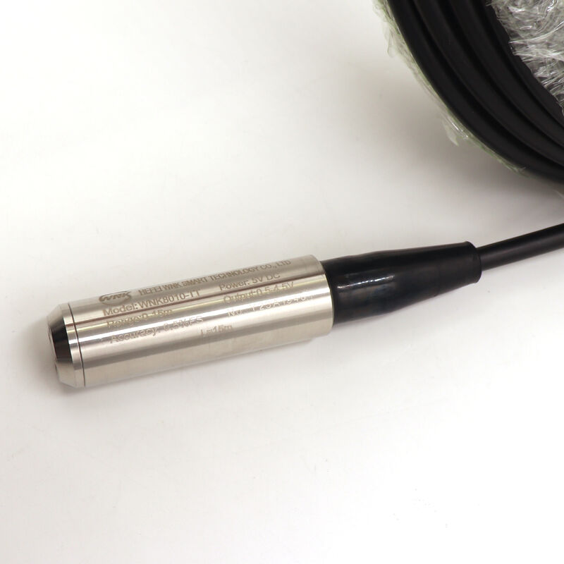 Αισθητήρας στάθμης υγρού νερού 4-20mA 0-10V εξόδου RS485, πομπού στάθμης βάθους νερού υποβρύχιος για πηγάδια 500μ