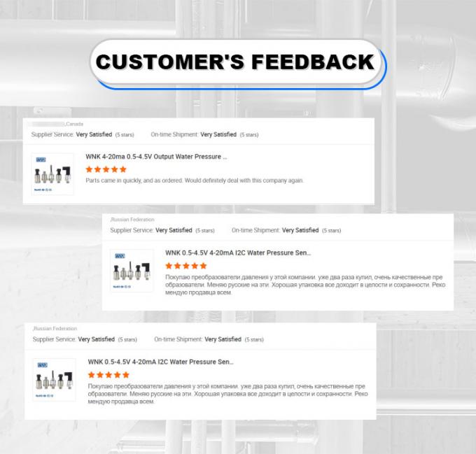 WNK Αισθητήρες πίεσης αερίων επεξεργασίας νερού 4-20mA Μετασχηματιστής πίεσης Μεταβιβαστής 0